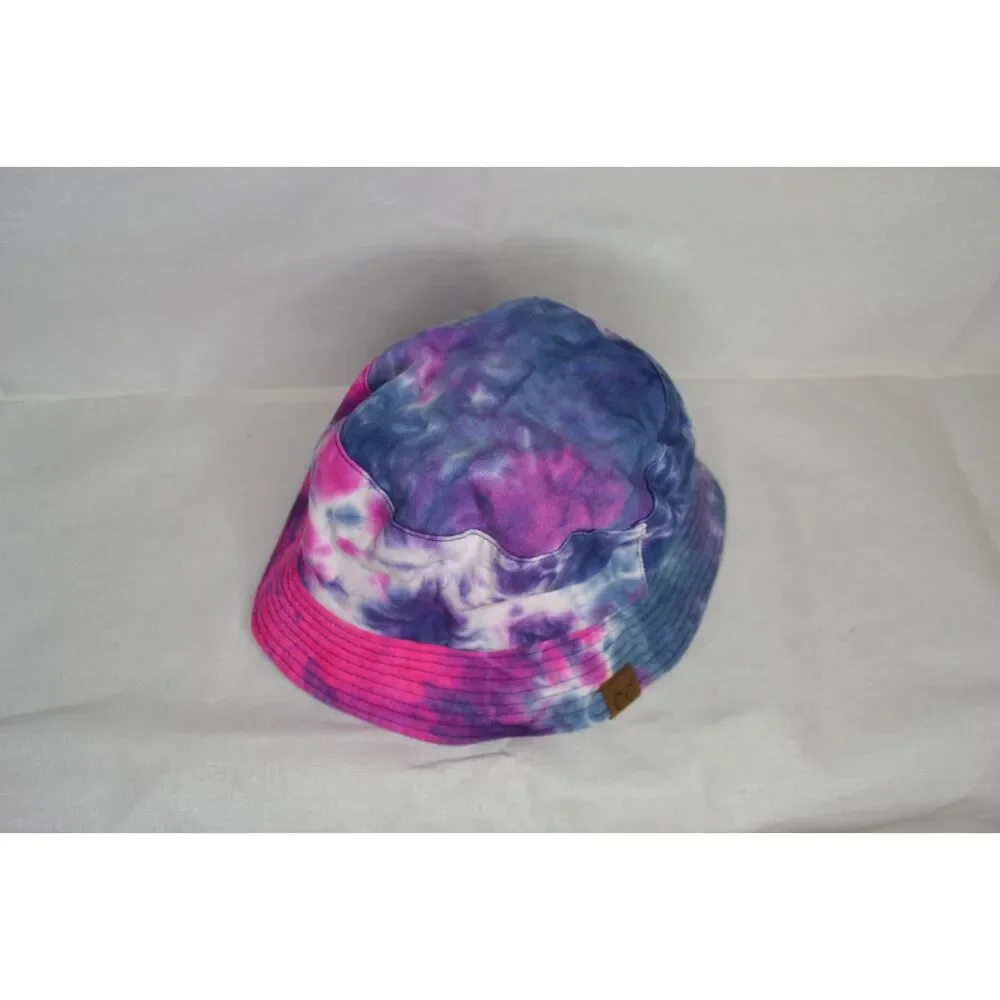 C.C. Women's OS Tie Dye Reversible Packable Bucket Hat